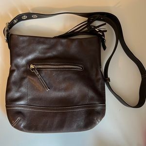 Coach Brown Leather Adjustable Shoulder Bag